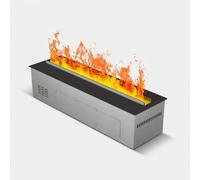 Chimenea eléctrica con quemador integrado de vapor de agua 3D y control mediante aplicación, modelo 75 PRO-LINE