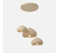 ProduceShop - Lámpara colgante 3 luces diseño moderno Lora Set Beige