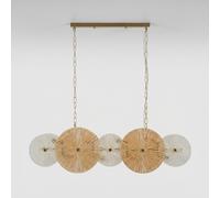 ProduceShop - Lámpara de araña moderna de vidrio y hierro de 8 luces Osaka