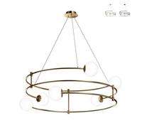 ProduceShop - Lámpara de diseño moderno en metal 6 luces esferas de cristal Balance Maytoni Gold