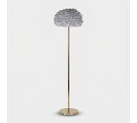 ProduceShop - Lámpara de pie de metal con pantalla decorativa Feathers Slim Gray