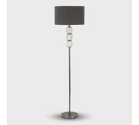 Mauro Ferretti Lámpara de pie Bright One cm Ø 42,5 x 164, vidrio y hierro, blanco y gris