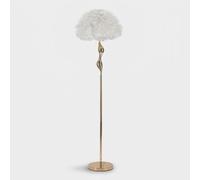 ProduceShop - Lámpara de pie Slim de metal y plumas White