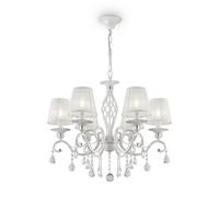 ProduceShop - Lámpara de techo de candelabro blanco clásico con cristales Grace Maytoni