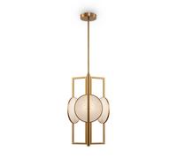 ProduceShop - Lámpara moderna en metal dorado con suspensión de 3 luces Marmo Maytoni