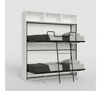 ProduceShop - Litera abatible diseño moderno ahorrador de espacio blanco Kando L