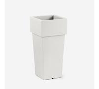 ProduceShop - Macetero alto exterior cuadrado de polietileno 47x100cm Nova White