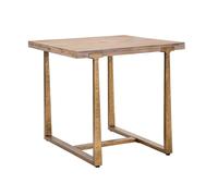 ProduceShop - Mesa cuadrada 80x80cm de madera y metal estilo industrial Ankara