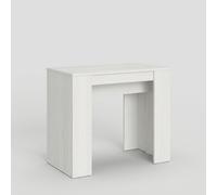 Consola extensible de 90x48/308 cm, color blanco ceniza, modelo Basic