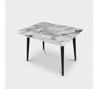 ProduceShop - Mesa de comedor extensible ahorra espacio 60/120x100 Dolunay White marble effect