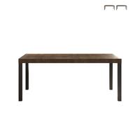 ProduceShop - Mesa de comedor moderna 190x90cm madera patas de hierro Monsul Brown