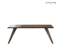 ProduceShop - Mesa de comedor moderna de madera 210x90cm con patas de hierro Anuk Brown