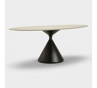 ProduceShop - Mesa de comedor ovalada 180x90 cm en MDF y hierro Space