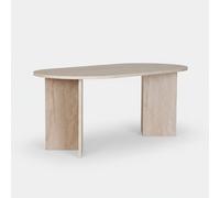 ProduceShop - Mesa de comedor ovalada de melamina 180 cm Sablin Beige