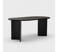 ProduceShop - Mesa de comedor ovalada de melamina 180 cm Sablin Black