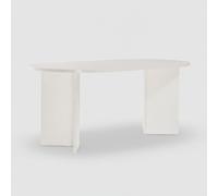 ProduceShop - Mesa de comedor ovalada de melamina 180 cm Sablin White