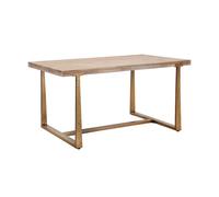 ProduceShop - Mesa de comedor rectangular de metal y madera 90x150cm moderna Ankara