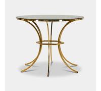 ProduceShop - Mesa de comedor redonda de vidrio y metal Shanty