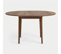 ProduceShop - Mesa de comedor redonda extensible Viona, ahorra espacio Walnut