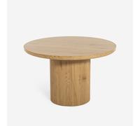 ProduceShop - Mesa de comedor y cocina redonda de 120cm de madera con base-columna Bering