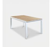 ProduceShop - Mesa de jardín extensible en aluminio y polywood 160/240x95 Cayman White