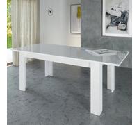 ProduceShop - Mesa extensible 160-210x90cm blanca de diseño moderno para salón y cocina Jesi Long