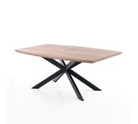 ProduceShop - Mesa extensible de roble con patas de metal 90x160/210 cm Queens Oak