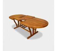 ProduceShop - Mesa ovalada extensible de madera maciza 180/240x100 Double