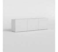 ProduceShop - Mueble colgante para TV con puertas y estantes 150 cm White