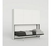 ProduceShop - Mueble con cama individual abatible horizontal armario blanco Kando D