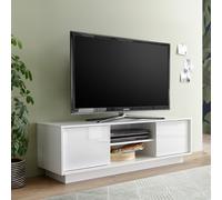 ProduceShop - Mueble de TV salón blanco brillante moderno 138cm Dener Ice