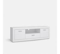 ProduceShop - Mueble para TV blanco con puertas, cajón y estantes 196x64 Snow