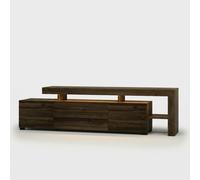 ProduceShop - Mueble para TV con LED y estantes salón Teral Walnut