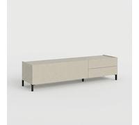 ProduceShop - Mueble para TV minimalista 1 espacio y 2 cajones salón living 160x42x40 Solaria Beige