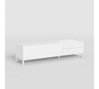 ProduceShop - Mueble para TV minimalista 1 espacio y 2 cajones salón living 160x42x40 Solaria Bright white