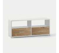 ProduceShop - Mueble TV bajo de salón con 2 cajones Double White