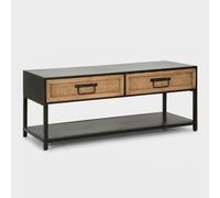 ProduceShop - Mueble TV Hanoi con 2 cajones y estante de metal