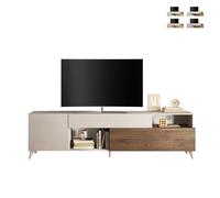 ProduceShop - Mueble TV moderno blanco madera con cajón y 2 puertas 241x42x67cm Clere Elm - white