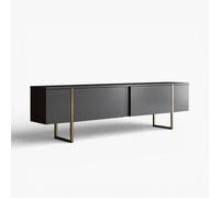 ProduceShop - Mueble TV moderno de madera melamínica y metal Luxe Antracita Gold