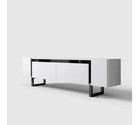 ProduceShop - Mueble TV moderno de melamina Yildiz Blanco Black