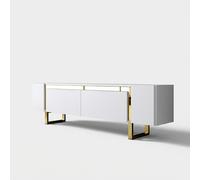 ProduceShop - Mueble TV moderno de melamina Yildiz Blanco Gold