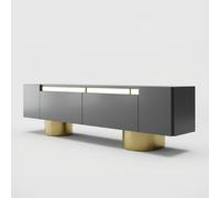 ProduceShop - Mueble TV moderno en melamina color antracita Bohem Gold