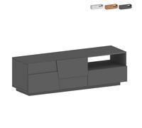 ProduceShop - Mueble TV salón diseño moderno 2 puertas 1 cajón 150 x 44 x 46 cm Trevis Anthracite