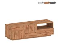 ProduceShop - Mueble TV salón diseño moderno 2 puertas 1 cajón 150 x 44 x 46 cm Trevis Oak