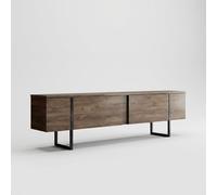 ProduceShop - Mueble TV suspendido de madera melamínica con patas de metal Luxe Noce Black