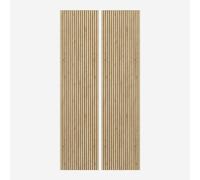 ProduceShop - Set de 2 paneles decorativos fonoabsorbentes en madera roble para pared 260x60cm Aube