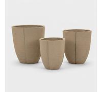 ProduceShop - Set de 3 maceteros de exterior de poliresina Perù