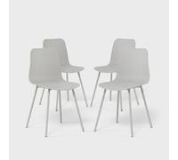 ProduceShop - Set de 4 sillas de polipropileno para cocina y salón Wave White