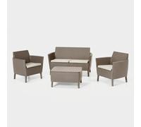 ProduceShop - Set de jardín Salemo con cojines y mesa arcón de almacenaje Beige