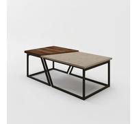 ProduceShop - Set de mesas de centro modernas en madera y metal Verona